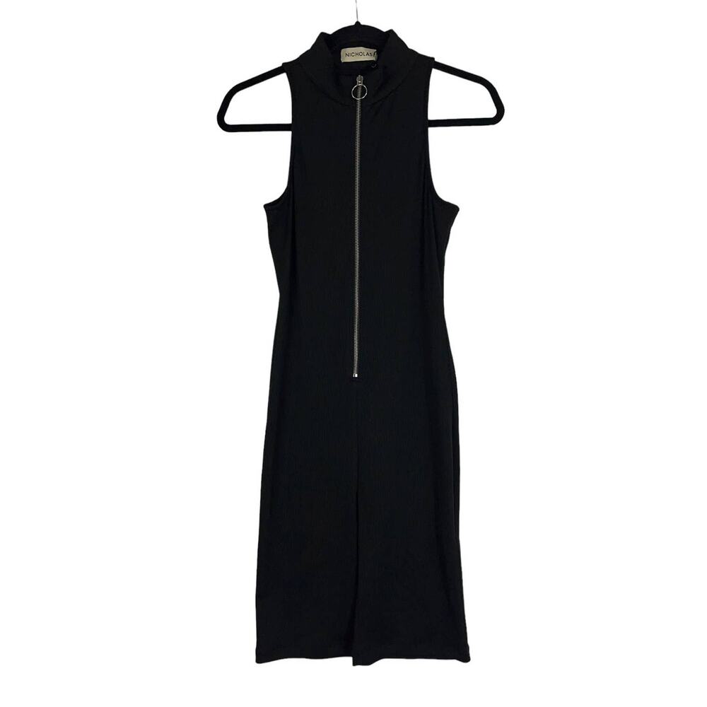 Nicholas jumpsuit black Paola ribbed sleeveless